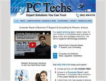 Tablet Screenshot of mypctechs.com